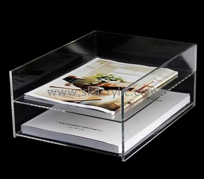 China acrylic manufacturer custom lucite acrylic desktop file organizer BH-1089