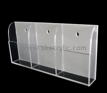 Acrylic manufacturers custom wall mounted brochure display racks BH-1028