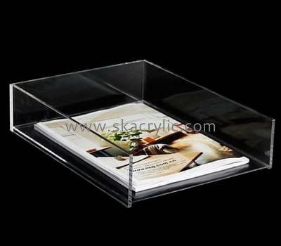 Acrylic plastic supplier custom fabrication desk folder holder BH-865