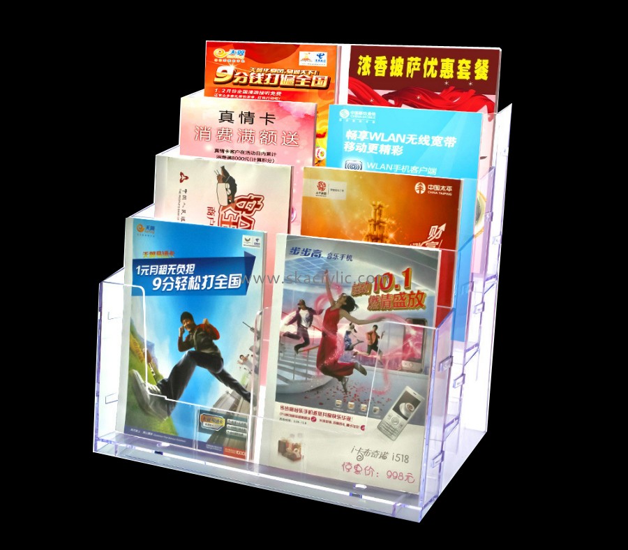 Acrylic manufacturers china customized lucite magazine holder BH-783