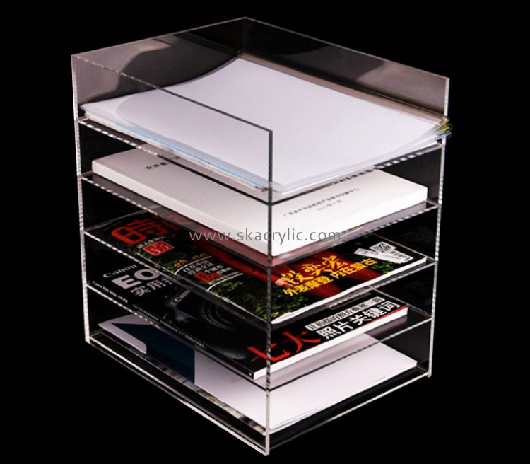 Acrylic display manufacturers customized acrylic file magazine holder BH-687