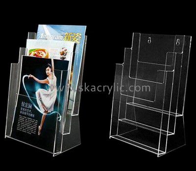 Plexiglass manufacturer customized plastic wall brochure pamphlet display holders BH-522