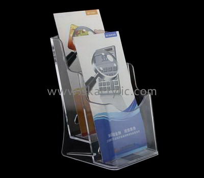 Acrylic manufacturers china customized table top brochure holder leaflet display rack BH-512