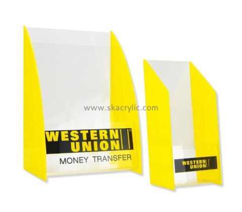 Wholesale acrylic brochure holder standee acrylic memo holder clear plastic document holder BH-136