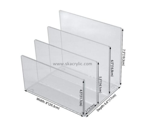 Hot selling acrylic a4 paper holder brochure holder acrylic magazine holder BH-068