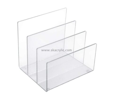 Custom design acrylic brochure holder magazine holder clear plastic holder BH-062