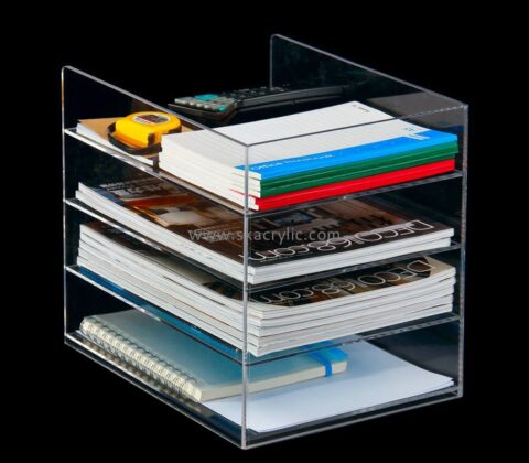 Factory wholesale 4 tiers  acrylic a4 paper holder BH-015