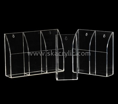 Custom wall acrylic brochure holder plexiglass literature holder BH-2257