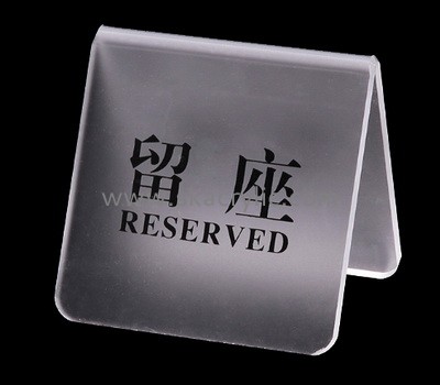 Custom acrylic table reserved sign SH-677