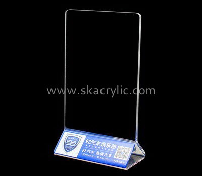 Custom table top vertical acrylic sign holder SH-675