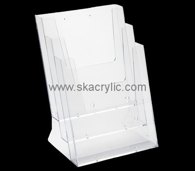 Custom wall 3 pockets acrylic pamphlet holders BH-2208