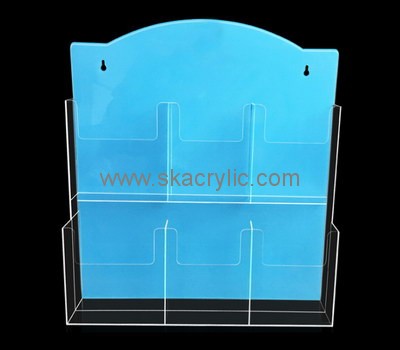 Custom wall acrylic 6 pockets pamphlet holder BH-2197