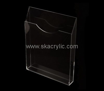 Custom clear acrylic vertical literature holder BH-2156