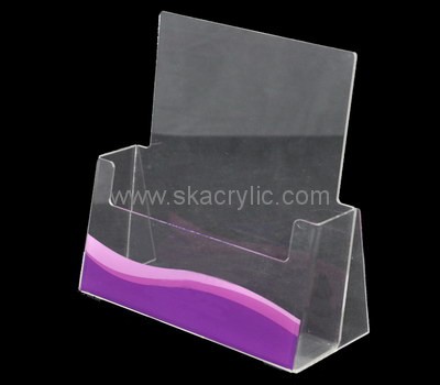 Custom table top acrylic pamphlet holder BH-2154