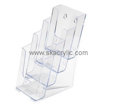 Custom acrylic brochure racks wall mounted pamphlet display plastic display holders BH-206