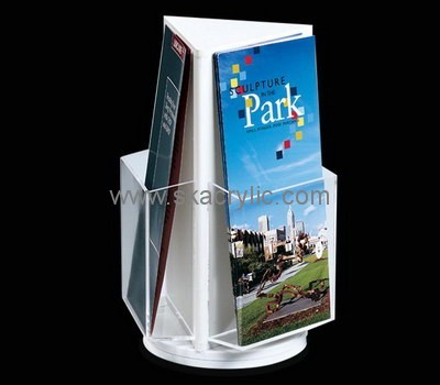 Customize lucite rotating brochure display stand BH-1908