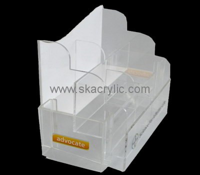 Customize acrylic literature holder with business card holder BH-1556