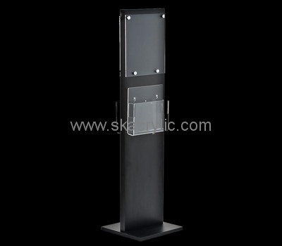 Customize black acrylic brochure holder floor stand BH-1350