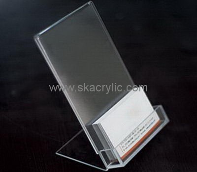 Customize clear acrylic business card holder BH-1236