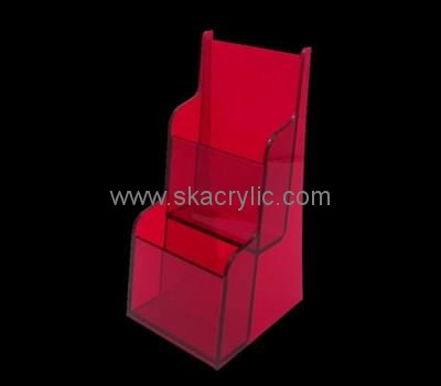 Customize red acrylic literature holder BH-1224