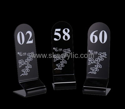 Bespoke acrylic table number sign holders SH-547