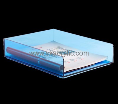 Acrylic plastic supplier custom acrylic desk file sorter display holders BH-876