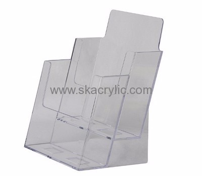 Custom plastic acrylic perspex magazine flyer holder stands BH-379