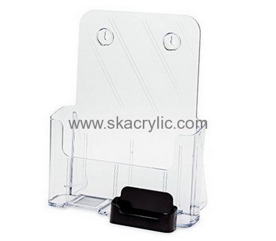 Custom wall mounted clear acrylic flyer display brochure holder BH-372