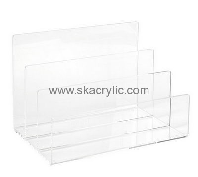 Customized acrylic flyer holder plexiglass brochure holders office magazine rack BH-319