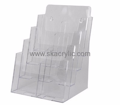 Custom acrylic wall mounted leaflet display document display holder real estate brochure holders BH-280