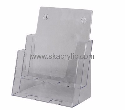 Custom acrylic wall mounted paper holder acrylic pamphlet holders clear magazine holder BH-254