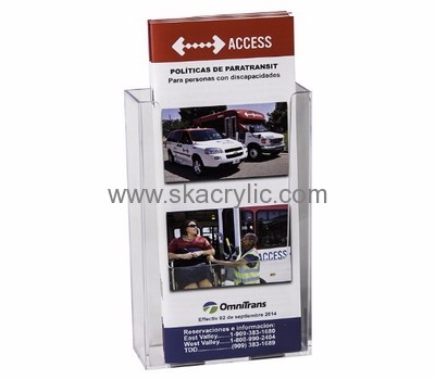 Customized acrylic pamphlet display rack flyer stand acrylic literature holder BH-251