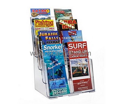 Custom acrylic flyer display stand plastic display holders leaflet rack BH-207