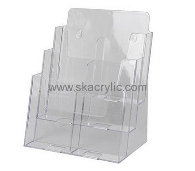 Custom acrylic brochure rack display flyer holders plastic leaflet holders BH-203