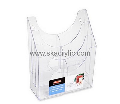 Customized acrylic plastic leaflet holders perspex display stands brochure display racks BH-192