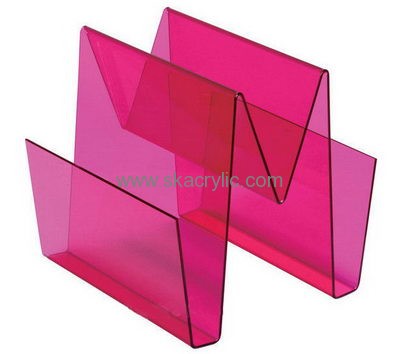 Wholesale acrylic brochure holder floor stand paper file holder a4 plastic document holder BH-139