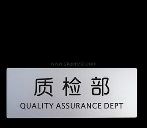 Wholesale custom acrylic wall quality assurance dept sign