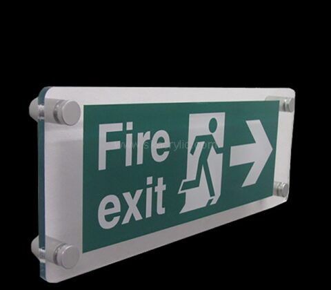 Wholesale custom acrylic wall fire emergency sign board