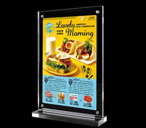 Wholesale custom acrylic menu sign holder