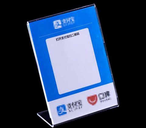 Wholesale custom acrylic L shape payment sign